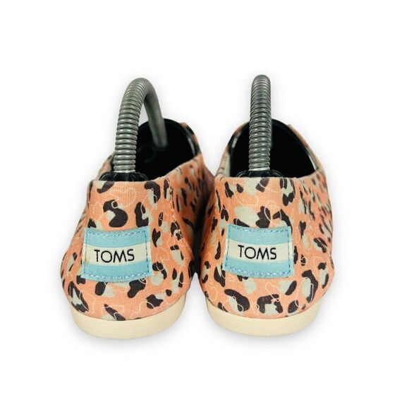 Toms Alpargata Slip-on Loafers Salmon Pebbled Leopard Print Women's 5 - Picture 5 of 11